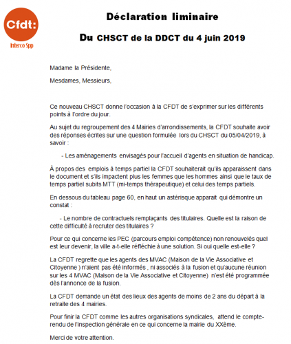 Capture déclaration liminaire CHSCT DDCT juin 2019.PNG